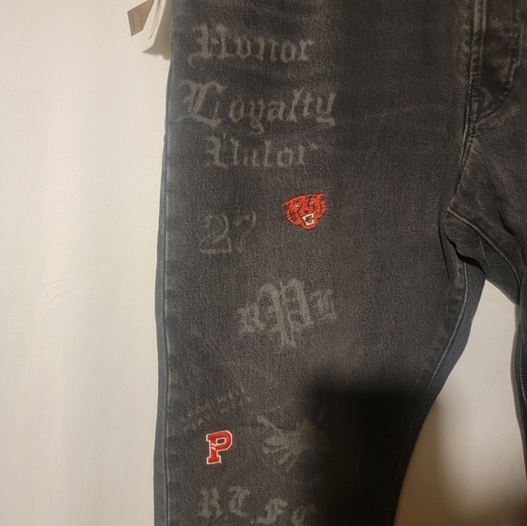 Polo Ralph Lauren RL Tigers Varsity P Graffiti Classic Fit Jeans 38 x 32 - Picture 10 of 10